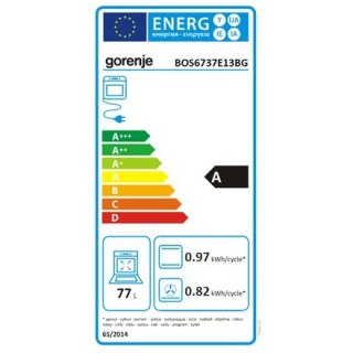 Gorenje | BOS6737E13BG | Oven | 77 L | Multifunctional | EcoClean | Mechanical control | Steam function | Yes | Height 59.5 cm |