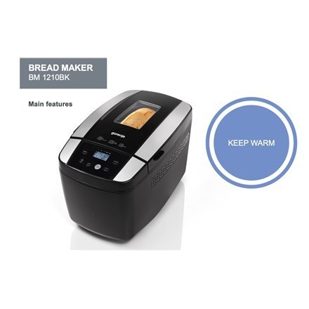 Gorenje | Breadmaker | BM1210BK | 800 W | Programmes Qty 12 | Black