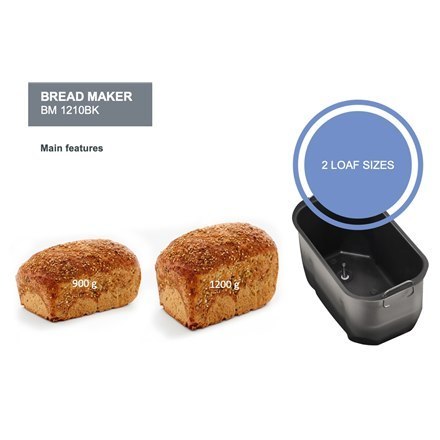 Gorenje | Breadmaker | BM1210BK | 800 W | Programmes Qty 12 | Black