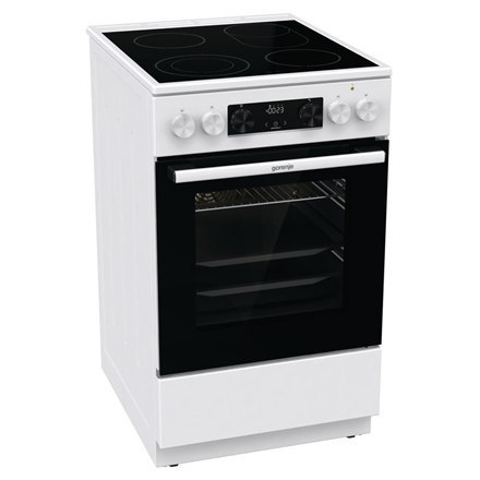 Gorenje | Cooker | GECS5C70WA | Hob type Vitroceramic | Oven type Electric | White | Width 50 cm | Grilling | LED | Depth 59.4 c Gorenje | Cooker | GECS5C70WA | Hob type Vitroceramic | Oven type Electric | White | Width 50 cm | Grilling | LED | Depth 59.4 c