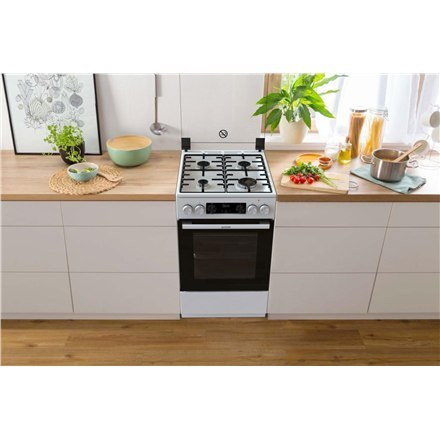 Gorenje | Cooker | GK5C41WH | Hob type Gas | Oven type Electric | White | Width 50 cm | Grilling | Depth 59.4 cm | 70 L