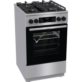 Gorenje | Cooker | GK5C65XV | Hob type Gas | Oven type Electric | Stainless steel | Width 50 cm | Grilling | LED | Depth 59.4 c