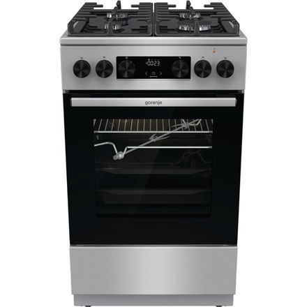 Gorenje | Cooker | GK5C65XV | Hob type Gas | Oven type Electric | Stainless steel | Width 50 cm | Grilling | LED | Depth 59.4 c