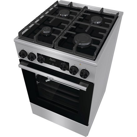 Gorenje | Cooker | GK5C65XV | Hob type Gas | Oven type Electric | Stainless steel | Width 50 cm | Grilling | LED | Depth 59.4 c