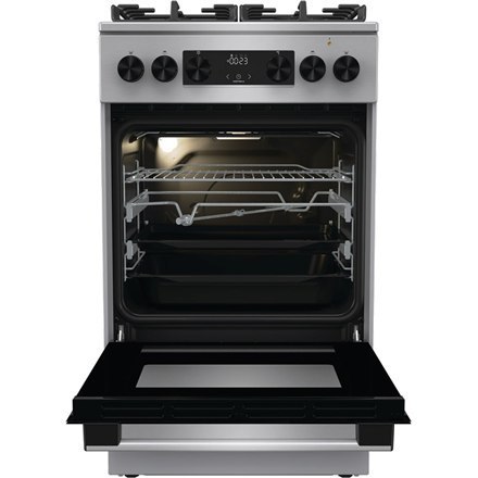 Gorenje | Cooker | GK5C65XV | Hob type Gas | Oven type Electric | Stainless steel | Width 50 cm | Grilling | LED | Depth 59.4 c