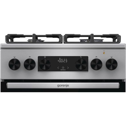 Gorenje | Cooker | GK5C65XV | Hob type Gas | Oven type Electric | Stainless steel | Width 50 cm | Grilling | LED | Depth 59.4 c