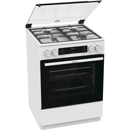 Gorenje | Cooker | GK6C4WF | Hob type Gas | Oven type Electric | White | Width 60 cm | Grilling | Depth 60 cm | 71 L Gorenje | Cooker | GK6C4WF | Hob type Gas | Oven type Electric | White | Width 60 cm | Grilling | Depth 60 cm | 71 L