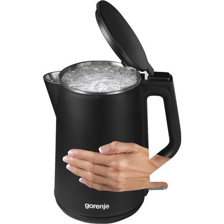 Gorenje | Czajnik | K15DWBK | Elektryczny | 2200 W | 1,5 l | Stal nierdzewna | Podstawa obrotowa 360° | Czarny Gorenje | Czajnik | K15DWBK | Elektryczny | 2200 W | 1,5 l | Stal nierdzewna | Podstawa obrotowa 360° | Czarny