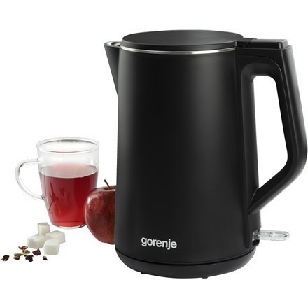 Gorenje | Czajnik | K15DWBK | Elektryczny | 2200 W | 1,5 l | Stal nierdzewna | Podstawa obrotowa 360° | Czarny Gorenje | Czajnik | K15DWBK | Elektryczny | 2200 W | 1,5 l | Stal nierdzewna | Podstawa obrotowa 360° | Czarny