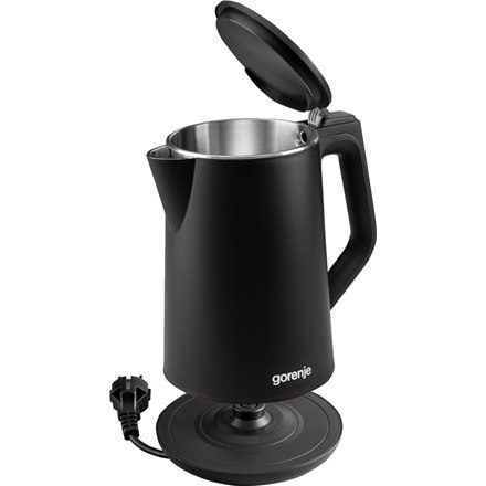 Gorenje | Czajnik | K15DWBK | Elektryczny | 2200 W | 1,5 l | Stal nierdzewna | Podstawa obrotowa 360° | Czarny Gorenje | Czajnik | K15DWBK | Elektryczny | 2200 W | 1,5 l | Stal nierdzewna | Podstawa obrotowa 360° | Czarny