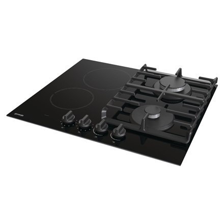 Gorenje | GCE691BSC | Hob | Gas on glass + vitroceramic | Number of burners/cooking zones 4 | Rotary knobs | Black Gorenje | GCE691BSC | Hob | Gas on glass + vitroceramic | Number of burners/cooking zones 4 | Rotary knobs | Black