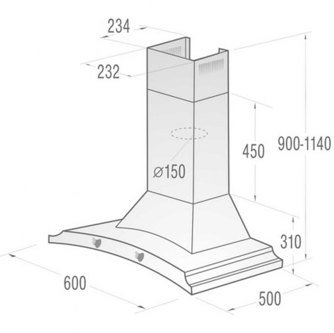 Gorenje | Hood | DK63MCLI | Energy efficiency class D | Wall mounted | Width 60 cm | 621 m³/h | Mechanical control | Ivory | LED Gorenje | Hood | DK63MCLI | Energy efficiency class D | Wall mounted | Width 60 cm | 621 m³/h | Mechanical control | Ivory | LED