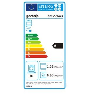 Gorenje | Kuchenka | GECS5C70XA | Typ płyty Vitroceramic | Typ piekarnika Electric | Stal nierdzewna | Szerokość 50 cm | Grillow