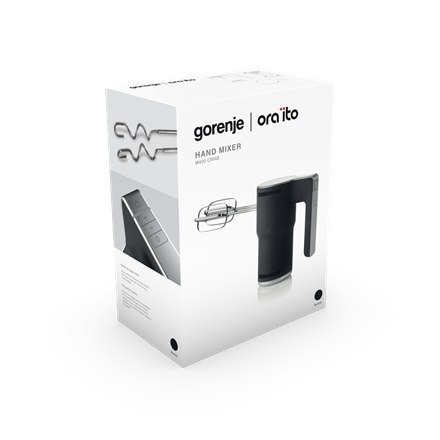 Gorenje | M400ORAB | Mikser Ora Ito design | Mikser ręczny | 400 W | Liczba prędkości 5 | Czarny Gorenje | M400ORAB | Mikser Ora Ito design | Mikser ręczny | 400 W | Liczba prędkości 5 | Czarny