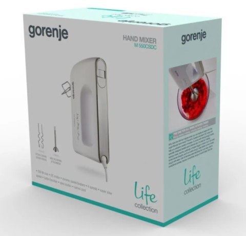 Gorenje | M550CSDC | Mixer | Hand Mixer | 400 W | Number of speeds 5 | Turbo mode | Chopper | White Gorenje | M550CSDC | Mixer | Hand Mixer | 400 W | Number of speeds 5 | Turbo mode | Chopper | White