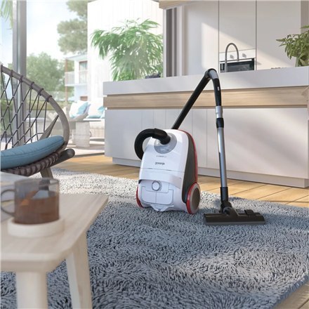 Gorenje | VCEA21GPLW | Vacuum cleaner | Bagged | Power 700 W | Dust capacity 3 L | White Gorenje | VCEA21GPLW | Vacuum cleaner | Bagged | Power 700 W | Dust capacity 3 L | White