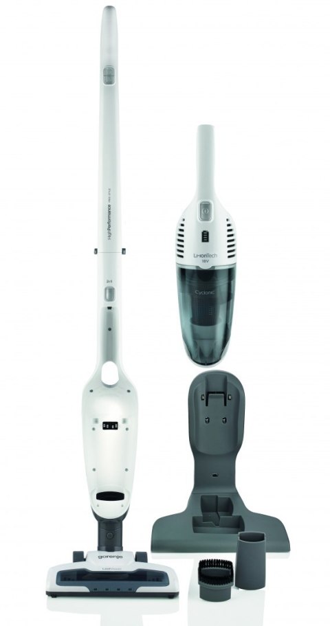 Gorenje | Vacuum cleaner | SVC180FW | Handstick 2in1 | Handstick | - W | 18 V | Operating time (max) 50 min | White | Warranty 2 Gorenje | Vacuum cleaner | SVC180FW | Handstick 2in1 | Handstick | - W | 18 V | Operating time (max) 50 min | White | Warranty 2
