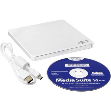 H.L Data Storage Ultra Slim Portable DVD-Writer White H.L Data Storage Ultra Slim Portable DVD-Writer White