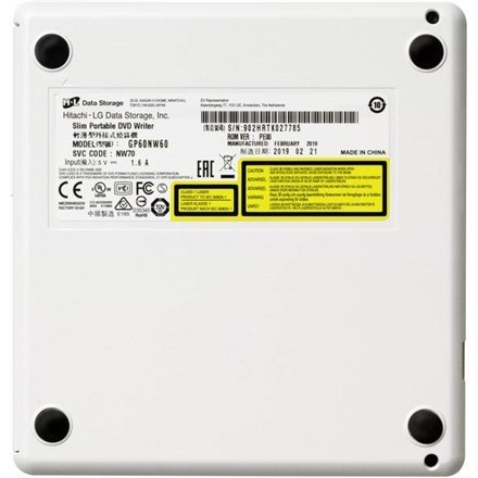 H.L Data Storage Ultra Slim Portable DVD-Writer White H.L Data Storage Ultra Slim Portable DVD-Writer White