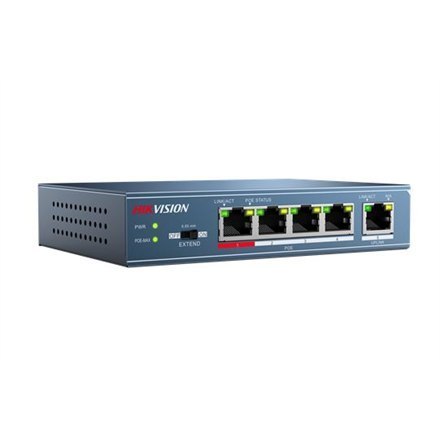 Hikvision | Switch | DS-3E0105P-E | Bezobsługowy | Stacjonarny | 4 porty 10/100 Mbps (RJ-45) | 1 port 1 Gbps (RJ-45) | 4 porty P Hikvision | Switch | DS-3E0105P-E | Bezobsługowy | Stacjonarny | 4 porty 10/100 Mbps (RJ-45) | 1 port 1 Gbps (RJ-45) | 4 porty P