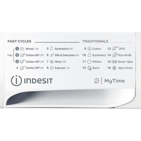 INDESIT | MTWE 71252 WK EE | Pralka | Klasa efektywności energetycznej E | Ładowana od frontu | Pojemność prania 7 kg | 1200 obr