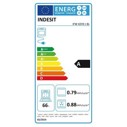 INDESIT | Oven | IFW 65Y0 J BL | 66 L | Multifunctional | Manual | Mechanical control | Height 59.5 cm | Width 59.5 cm | Black INDESIT | Oven | IFW 65Y0 J BL | 66 L | Multifunctional | Manual | Mechanical control | Height 59.5 cm | Width 59.5 cm | Black