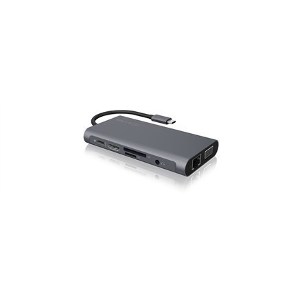 Icy Box IB-DK4040-CPD USB Type-C™ DockingStation with two video interfaces Raidsonic Icy Box IB-DK4040-CPD USB Type-C™ DockingStation with two video interfaces Raidsonic