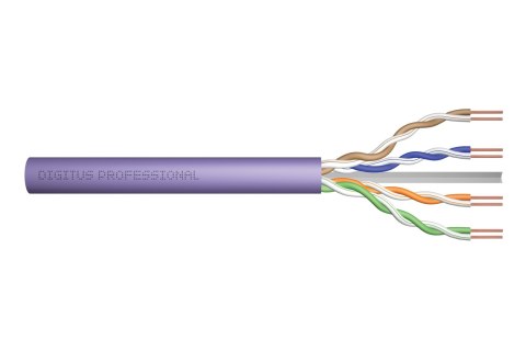 Kabel instalacyjny Digitus Cat.6 U/UTP, 305 m, simplex, Eca (EN 50575), AWG 23/1, pudełko papierowe 305 m, SX, fioletowy | Digit Kabel instalacyjny Digitus Cat.6 U/UTP, 305 m, simplex, Eca (EN 50575), AWG 23/1, pudełko papierowe 305 m, SX, fioletowy | Digit