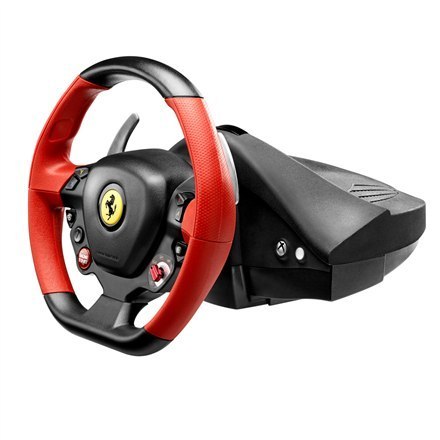 Kierownica do gier Ferrari 458 Spider Racing Wheel od Thrustmaster | Czarno-czerwona Kierownica do gier Ferrari 458 Spider Racing Wheel od Thrustmaster | Czarno-czerwona