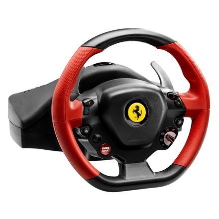 Kierownica do gier Ferrari 458 Spider Racing Wheel od Thrustmaster | Czarno-czerwona Kierownica do gier Ferrari 458 Spider Racing Wheel od Thrustmaster | Czarno-czerwona