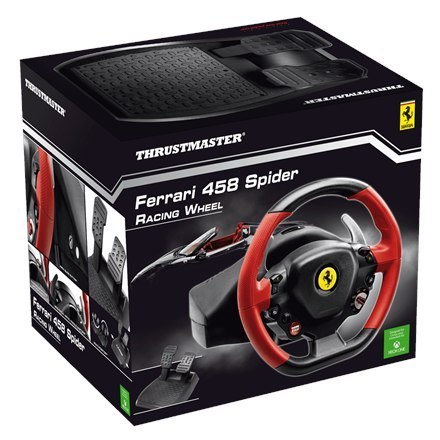 Kierownica do gier Ferrari 458 Spider Racing Wheel od Thrustmaster | Czarno-czerwona Kierownica do gier Ferrari 458 Spider Racing Wheel od Thrustmaster | Czarno-czerwona