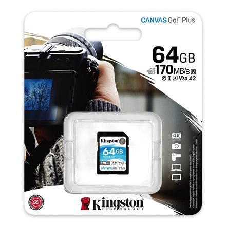 Kingston | Canvas Go! Plus | 64 GB | SD | Pamięć flash klasy 10 Kingston | Canvas Go! Plus | 64 GB | SD | Pamięć flash klasy 10