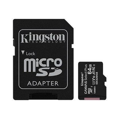 Kingston | Canvas Select Plus | UHS-I | 64 GB | MicroSDXC | Pamięć flash klasy 10 | Adapter SD Kingston | Canvas Select Plus | UHS-I | 64 GB | MicroSDXC | Pamięć flash klasy 10 | Adapter SD
