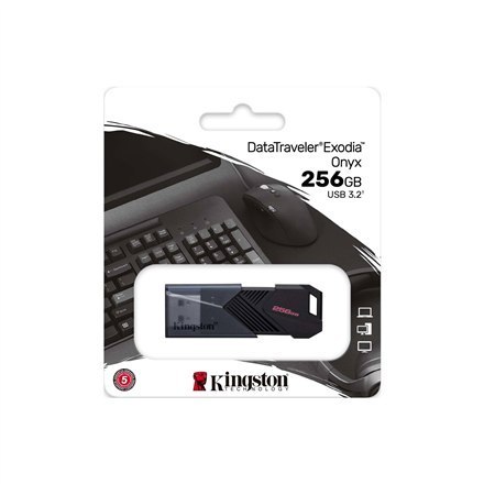 Kingston | DataTraveler | Exodia Onyx | 256 GB | USB 3.2 | Black Kingston | DataTraveler | Exodia Onyx | 256 GB | USB 3.2 | Black