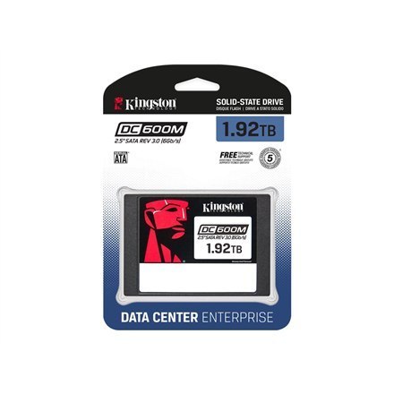 Kingston DC600M | 1920 GB | Format SSD 2,5" | Interfejs SSD SATA Rev. 3.0 | Prędkość odczytu 560 MB/s | Prędkość zapisu 530 MB/s Kingston DC600M | 1920 GB | Format SSD 2,5" | Interfejs SSD SATA Rev. 3.0 | Prędkość odczytu 560 MB/s | Prędkość zapisu 530 MB/s