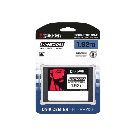 Kingston DC600M | 1920 GB | Format SSD 2,5" | Interfejs SSD SATA Rev. 3.0 | Prędkość odczytu 560 MB/s | Prędkość zapisu 530 MB/s Kingston DC600M | 1920 GB | Format SSD 2,5" | Interfejs SSD SATA Rev. 3.0 | Prędkość odczytu 560 MB/s | Prędkość zapisu 530 MB/s