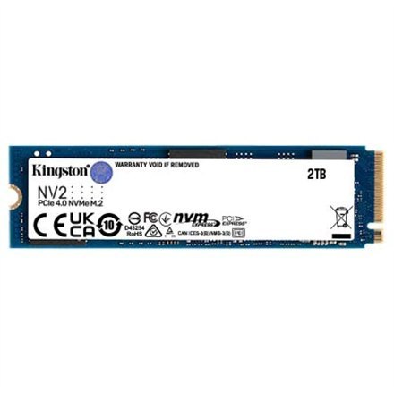 Kingston | SSD | NV2 | 2000 GB | Format SSD M.2 2280 | Interfejs SSD PCIe 4.0 x4 NVMe | Prędkość odczytu 3500 MB/s | Prędkość za Kingston | SSD | NV2 | 2000 GB | Format SSD M.2 2280 | Interfejs SSD PCIe 4.0 x4 NVMe | Prędkość odczytu 3500 MB/s | Prędkość za