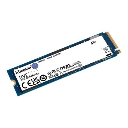 Kingston | SSD | NV2 | 4000 GB | Format SSD M.2 2280 | Interfejs SSD PCIe 4.0 x4 NVMe | Prędkość odczytu 3500 MB/s | Prędkość za Kingston | SSD | NV2 | 4000 GB | Format SSD M.2 2280 | Interfejs SSD PCIe 4.0 x4 NVMe | Prędkość odczytu 3500 MB/s | Prędkość za