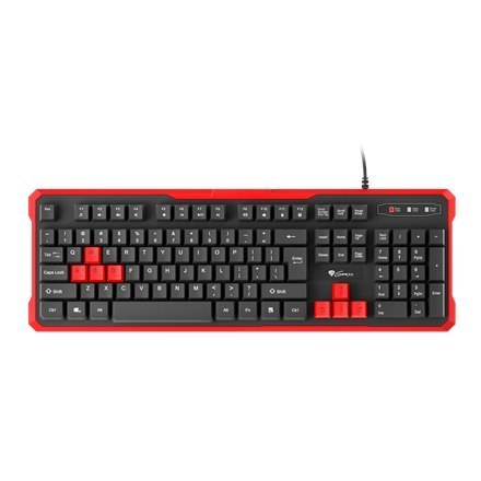 Klawiatura do gier GENESIS RHOD 110, Układ US, Przewodowa, Czerwona | Genesis | RHOD 110 | Klawiatura gamingowa | US | Przewodow Klawiatura do gier GENESIS RHOD 110, Układ US, Przewodowa, Czerwona | Genesis | RHOD 110 | Klawiatura gamingowa | US | Przewodow