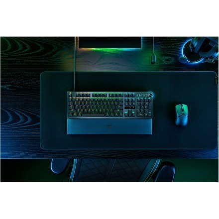 Klawiatura do gier Razer Huntsman V3 Pro przewodowa czarna nordycka z analogowym optycznym przełącznikiem Klawiatura do gier Razer Huntsman V3 Pro przewodowa czarna nordycka z analogowym optycznym przełącznikiem