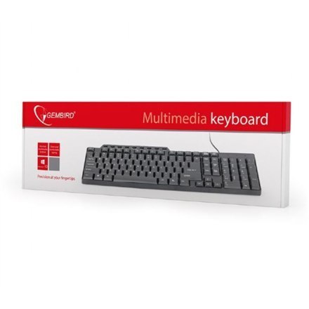 Klawiatura multimedialna Gembird KB-UM-104 Compact | Multimedia | Przewodowa | US Layout | Kolor Czarny | USB | Waga 420 g | Gwa Klawiatura multimedialna Gembird KB-UM-104 Compact | Multimedia | Przewodowa | US Layout | Kolor Czarny | USB | Waga 420 g | Gwa