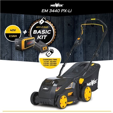 Kosiarka akumulatorowa MoWox | 40V Comfort Series | EM 3440 PX-Li | Powierzchnia koszenia 200 m² Kosiarka akumulatorowa MoWox | 40V Comfort Series | EM 3440 PX-Li | Powierzchnia koszenia 200 m²