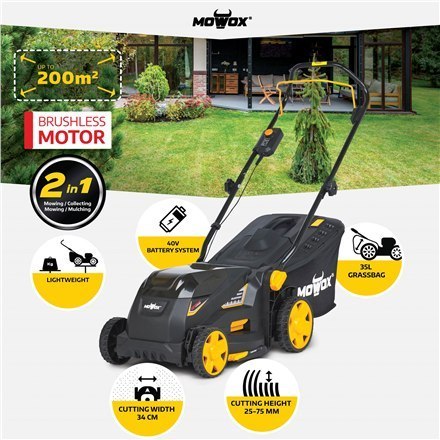 Kosiarka akumulatorowa MoWox | 40V Comfort Series | EM 3440 PX-Li | Powierzchnia koszenia 200 m² Kosiarka akumulatorowa MoWox | 40V Comfort Series | EM 3440 PX-Li | Powierzchnia koszenia 200 m²