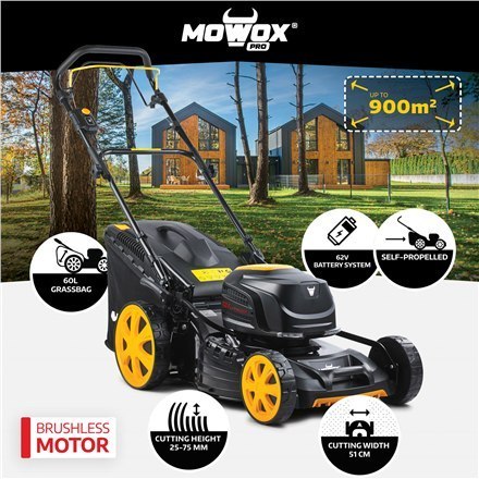 Kosiarka akumulatorowa MoWox | 62V Excel Series | EM 5162 SX-Li | Powierzchnia koszenia 900 m² Kosiarka akumulatorowa MoWox | 62V Excel Series | EM 5162 SX-Li | Powierzchnia koszenia 900 m²