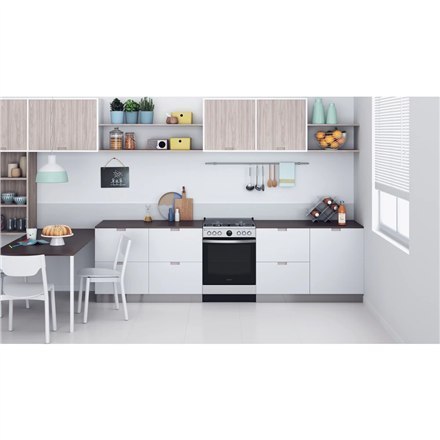 Kuchenka INDESIT | IS67G8CHX/E/1 | Typ płyty gazowa | Typ piekarnika elektryczna | Stal nierdzewna | Szerokość 60 cm | Głębokość