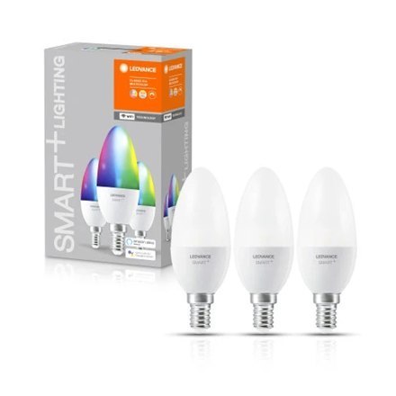 Ledvance SMART+ WiFi Classic Candle RGBW Multicolour 40 5W 2700-6500K E14, 3pcs pack Ledvance | SMART+ WiFi Candle RGBW Multicol Ledvance SMART+ WiFi Classic Candle RGBW Multicolour 40 5W 2700-6500K E14, 3pcs pack Ledvance | SMART+ WiFi Candle RGBW Multicol