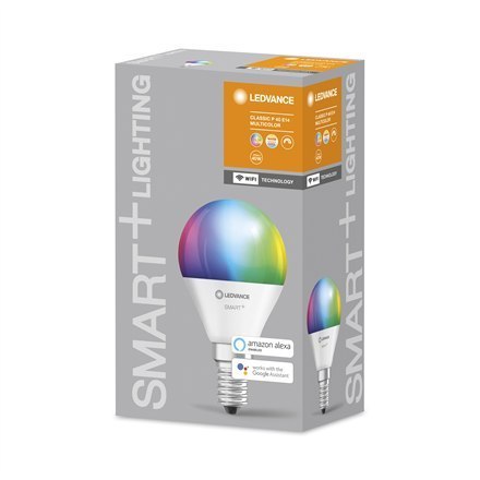 Ledvance SMART+ WiFi Classic Mini Bulb RGBW Multicolour 40 5W 2700-6500K E14 Ledvance | SMART+ WiFi Classic Mini Bulb RGBW Multi Ledvance SMART+ WiFi Classic Mini Bulb RGBW Multicolour 40 5W 2700-6500K E14 Ledvance | SMART+ WiFi Classic Mini Bulb RGBW Multi