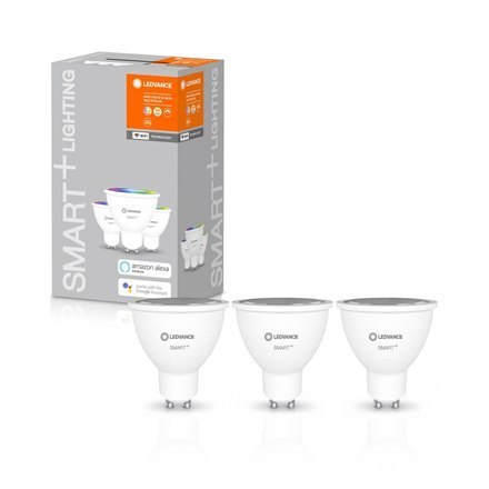 Ledvance SMART+ WiFi Spot RGBW Multicolour 40 5W 45° 2700-6500K GU10, opakowanie 3 sztuki Ledvance | SMART+ WiFi Spot RGBW Multi Ledvance SMART+ WiFi Spot RGBW Multicolour 40 5W 45° 2700-6500K GU10, opakowanie 3 sztuki Ledvance | SMART+ WiFi Spot RGBW Multi