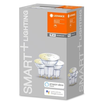 Ledvance SMART+ WiFi Spot ciepły biały 40 5W 45° 2700K GU10, opakowanie 3szt Ledvance | SMART+ WiFi Spot ciepły biały 40 5W 45° Ledvance SMART+ WiFi Spot ciepły biały 40 5W 45° 2700K GU10, opakowanie 3szt Ledvance | SMART+ WiFi Spot ciepły biały 40 5W 45°