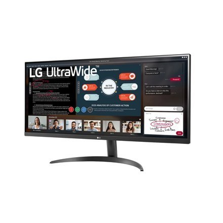 LG 34WP500-B 34 " IPS UltraWide FHD 21:9 5 ms 250 cd/m² Black Headphone Out HDMI ports quantity 2 75 Hz